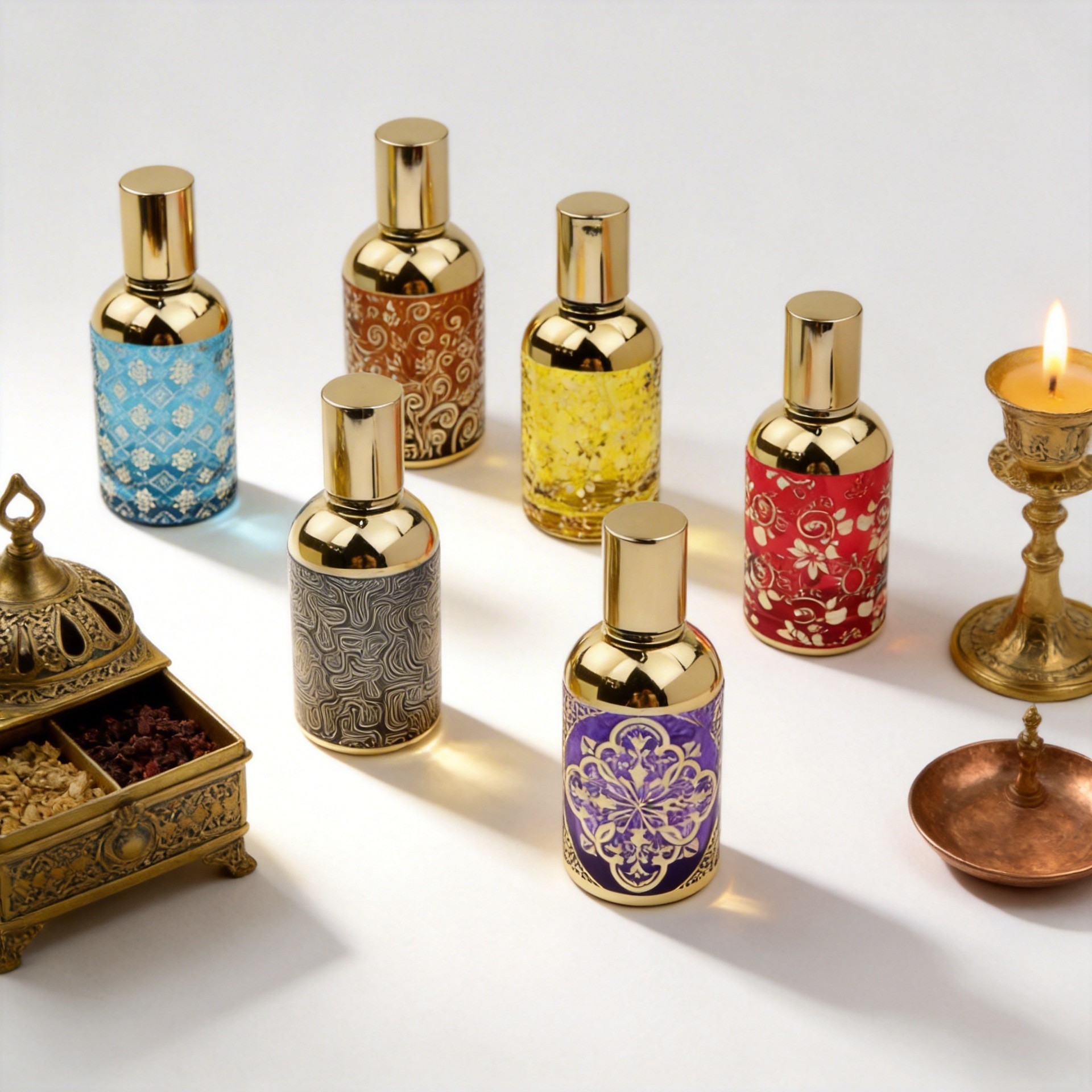 6Pcs 50ml Gold Glass Perfume D – Perfume Refill Bottle recenzja i cena
