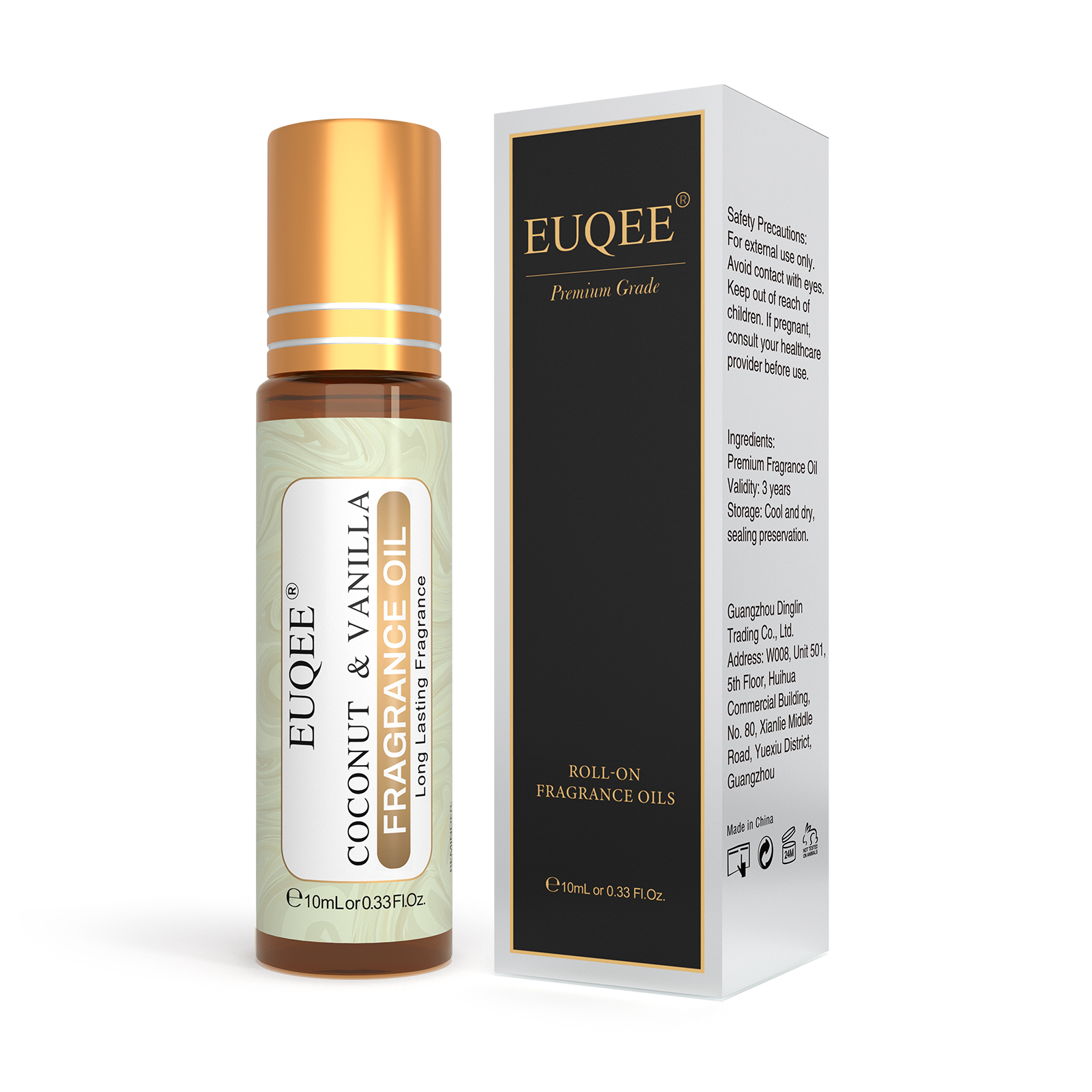 EUQEE 10ml Roller Fragrance Oi – Musk White Oil recenzja i cena
