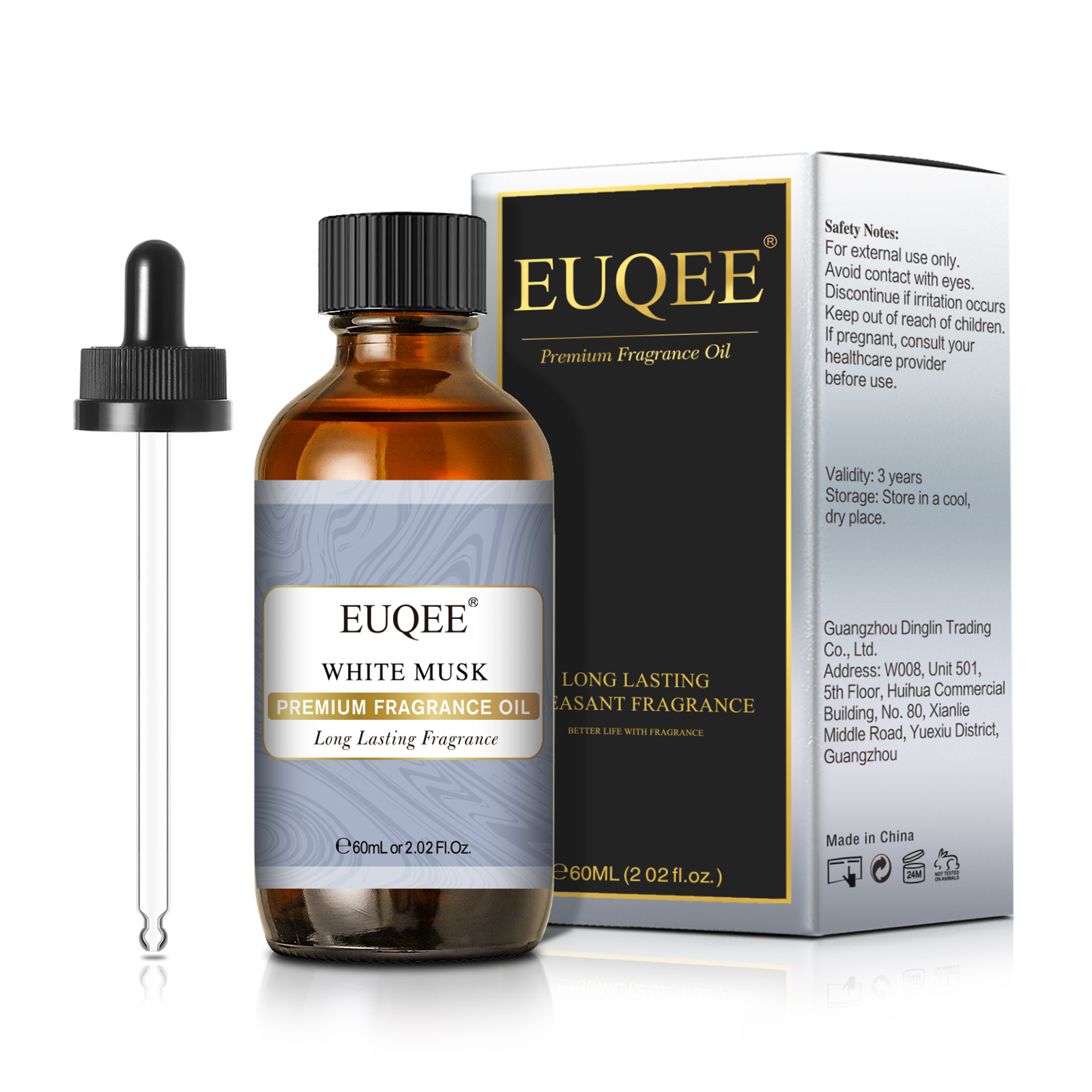 EUQEE 60ML Premium Fragrance O – Musk White Oil recenzja i cena
