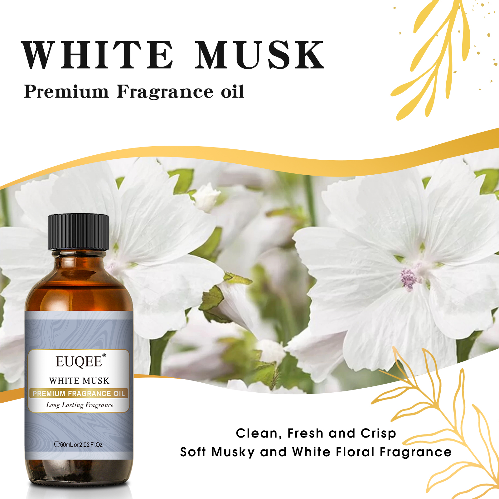 EUQEE 60ML Premium Fragrance O – Musk White Oil recenzja i cena