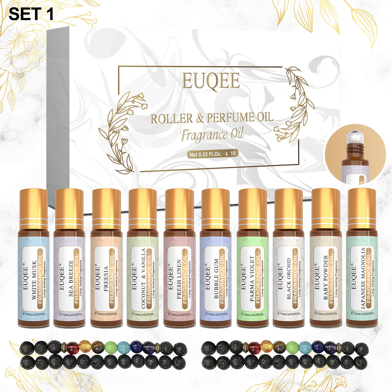 EUQEE 10PCS Fragrance Oils Set – Musk White Oil recenzja i cena
