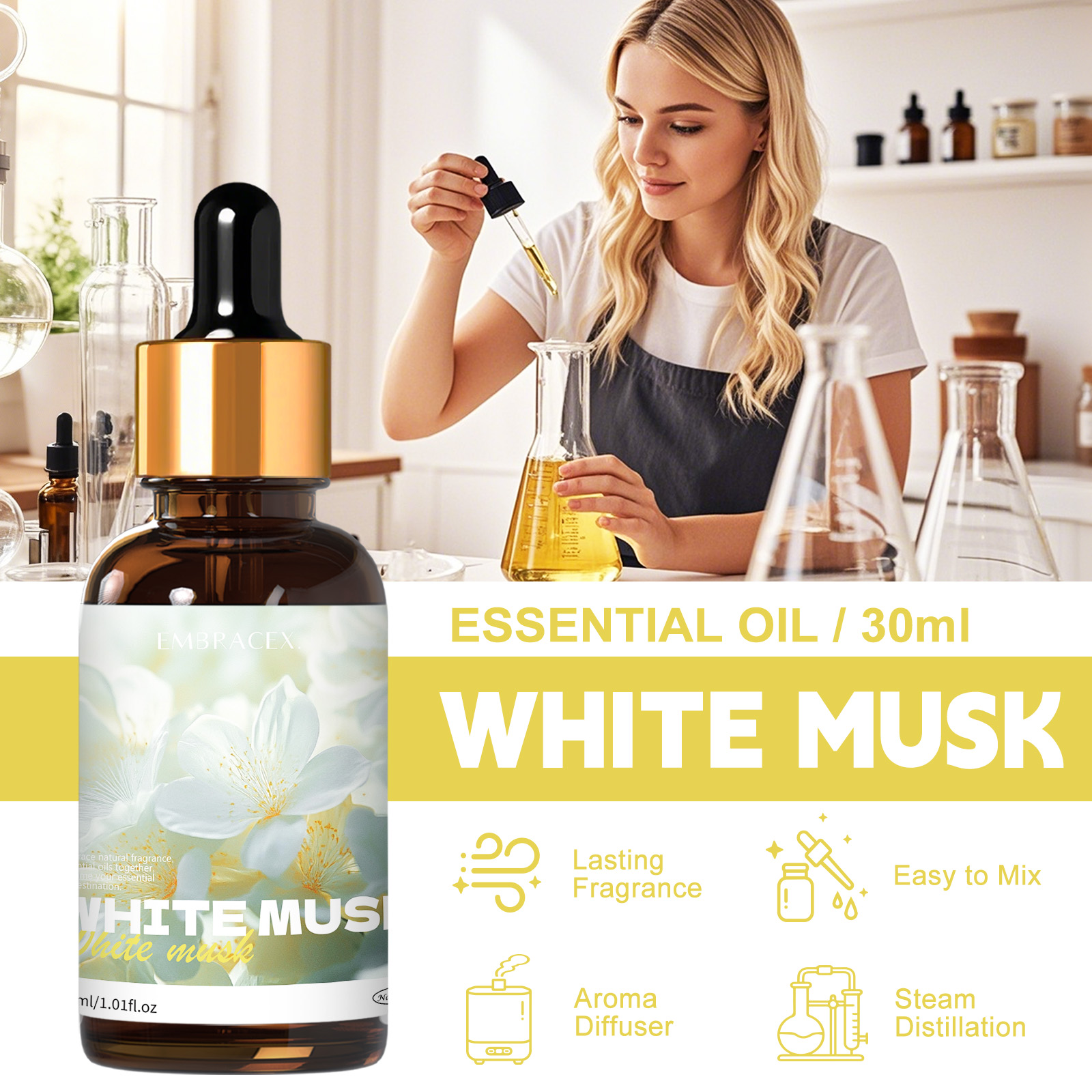 30ml White Musk Essential Oil  – Musk White Oil recenzja i cena