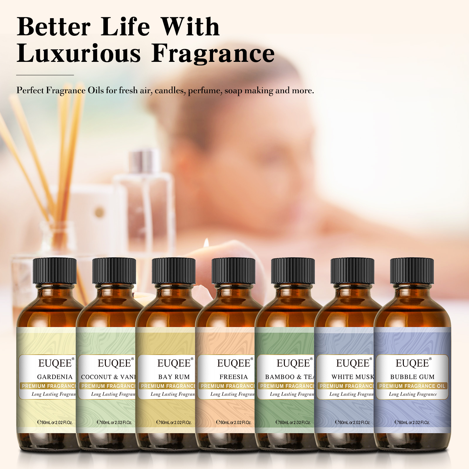 EUQEE 10ML/60ML Fragrance Oil  – Musk White Oil recenzja i cena