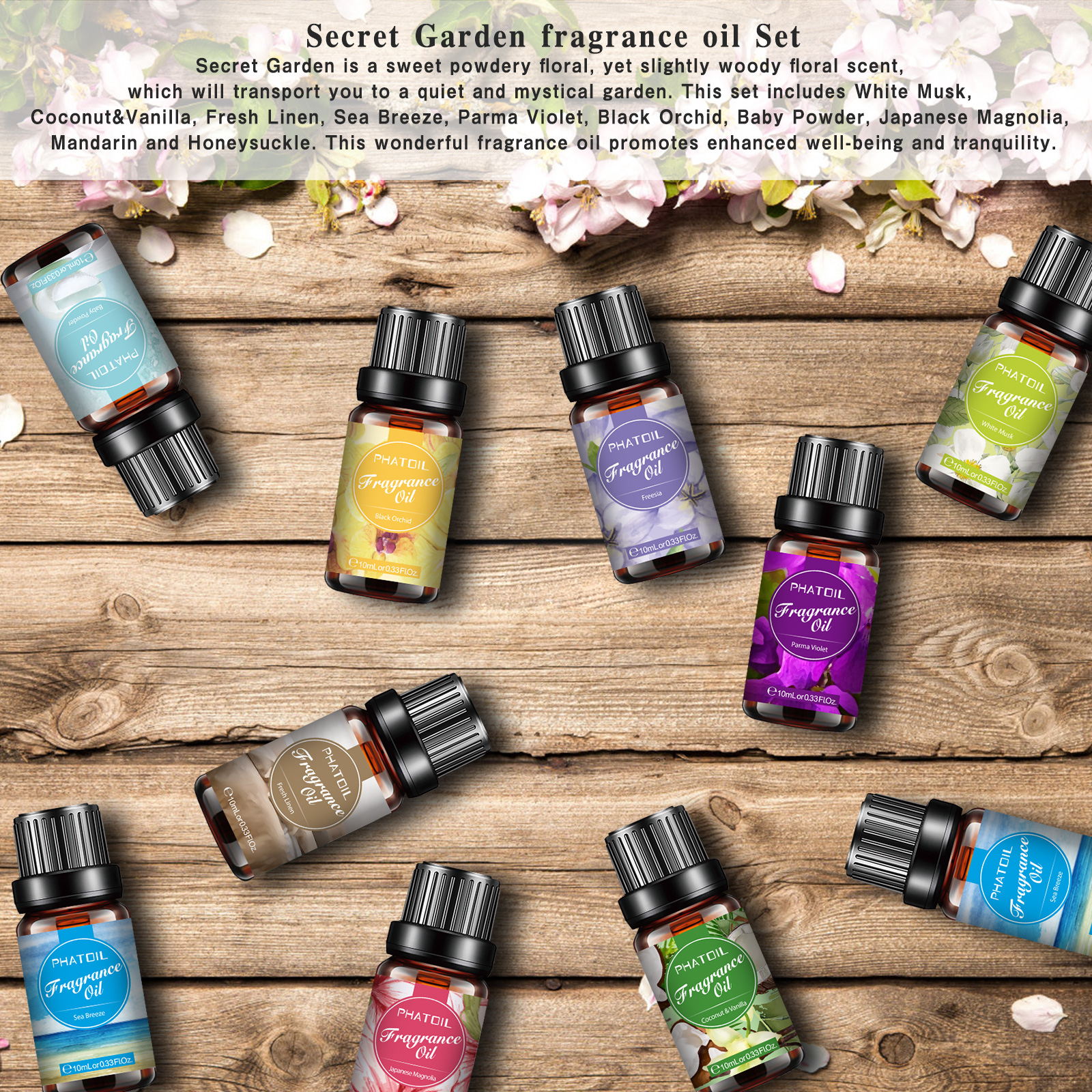 PHATOIL 10PCS Fragrance Oil Se – Musk White Oil recenzja i cena